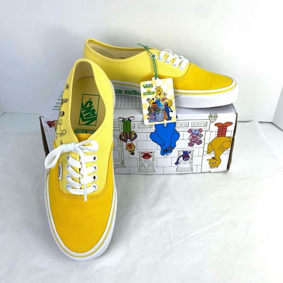 Vans Shoes - Vans Authentic Sesame Street Yellow Canvas Low Sneakers Men’s 6.5 Women’s 8 NWT